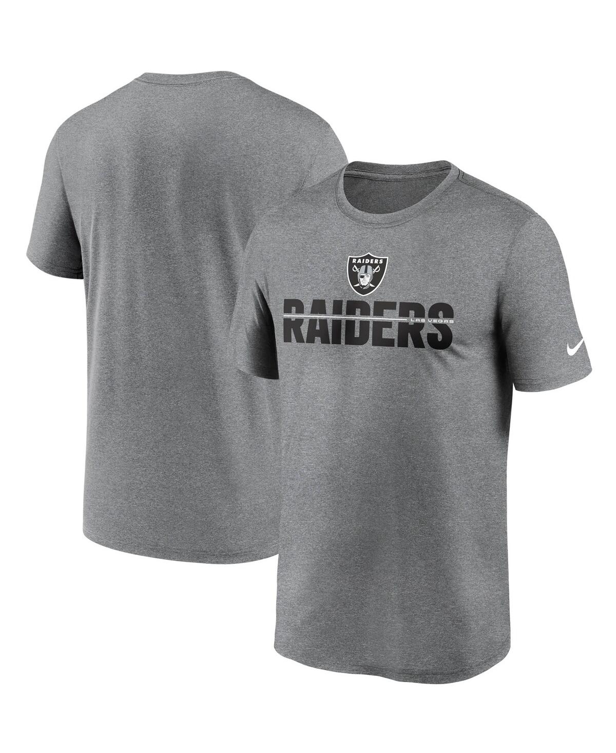 Men's Nike Heathered Charcoal Las Vegas Raiders Legend Microtype Performance T-shirt