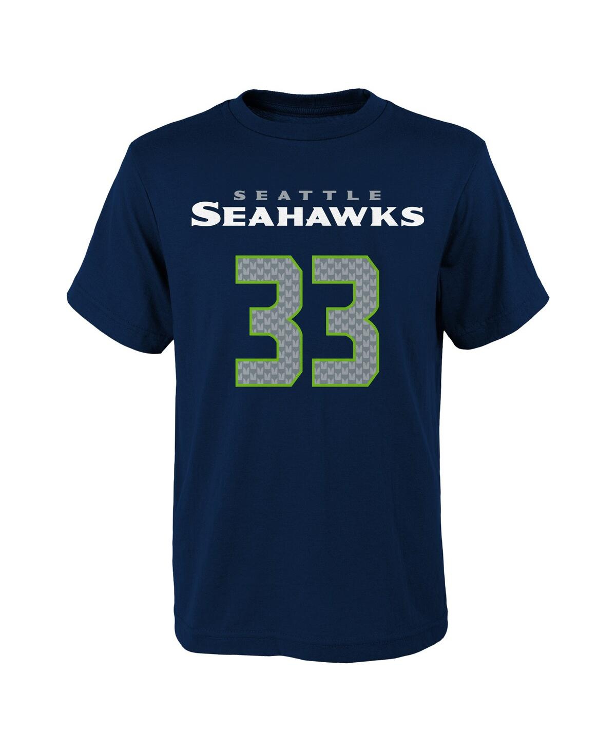 Shop Outerstuff Big Boys Jamal Adams College Navy Seattle Seahawks Mainliner Player Name And Number T-shirt