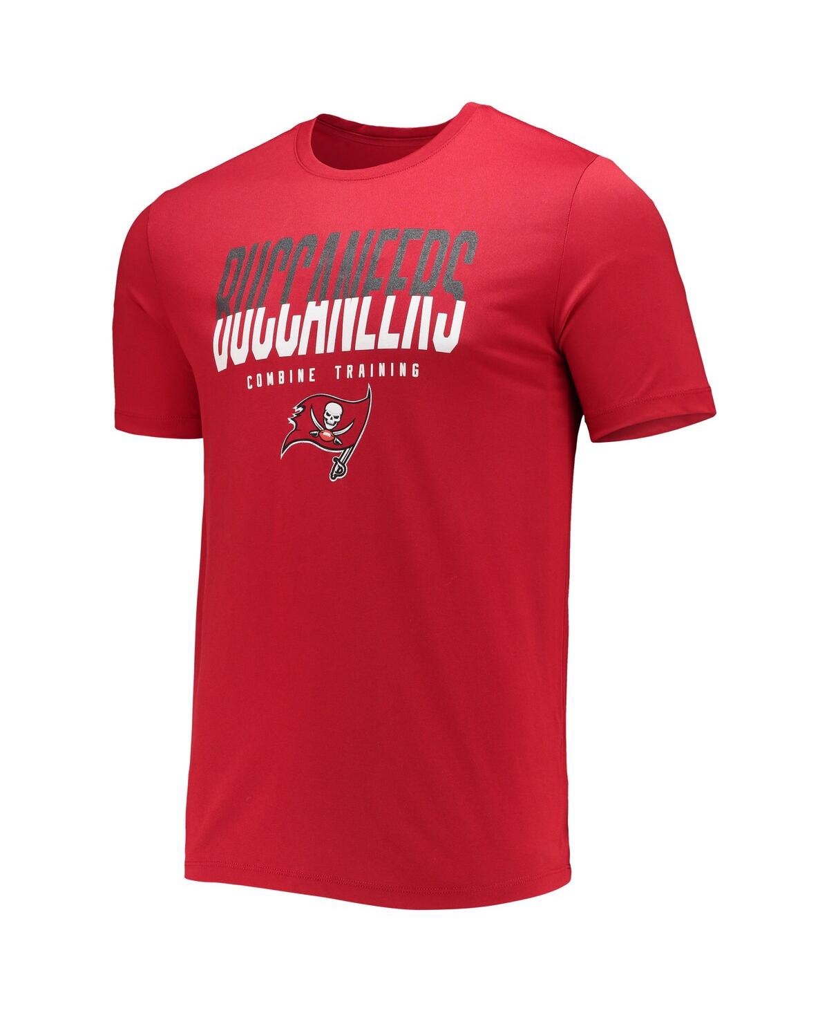Shop New Era Men's  Red Tampa Bay Buccaneers Combine Authentic Big Stage T-shirt