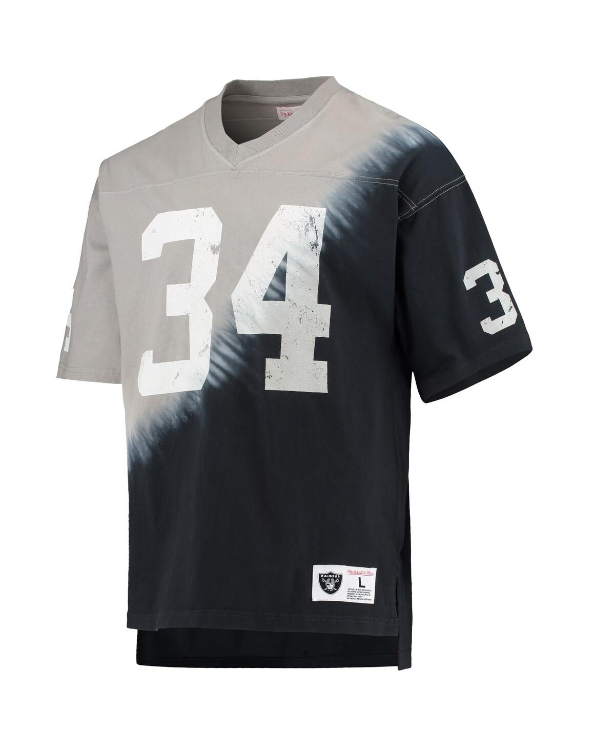 Mitchell & Ness Bo Jackson Black/silver Las Vegas Raiders Retired Player Name & Number Diagonal Tie- In Black,silver