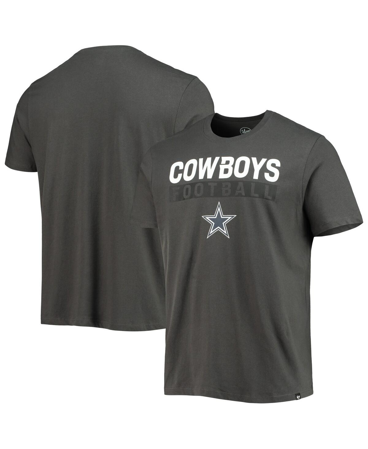 47 Brand Men's ' Charcoal Dallas Cowboys Dark Ops Super Rival T-shirt