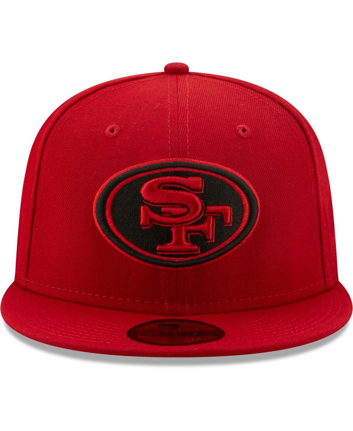 Men's New Era Scarlet San Francisco 49ers Team Omaha 59FIFTY Fitted Hat