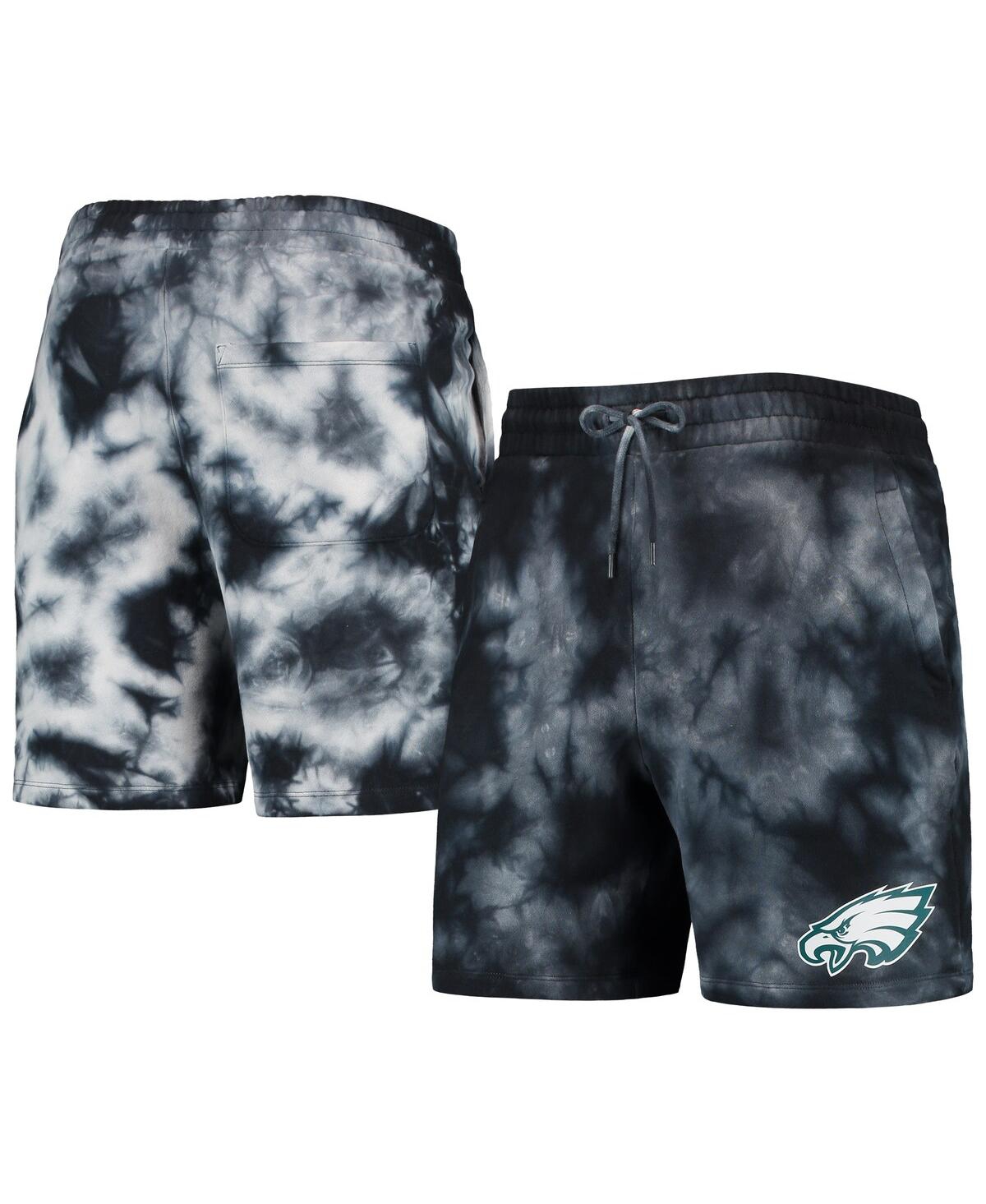 Shop New Era Men's  Black Philadelphia Eagles Tie-dye Shorts