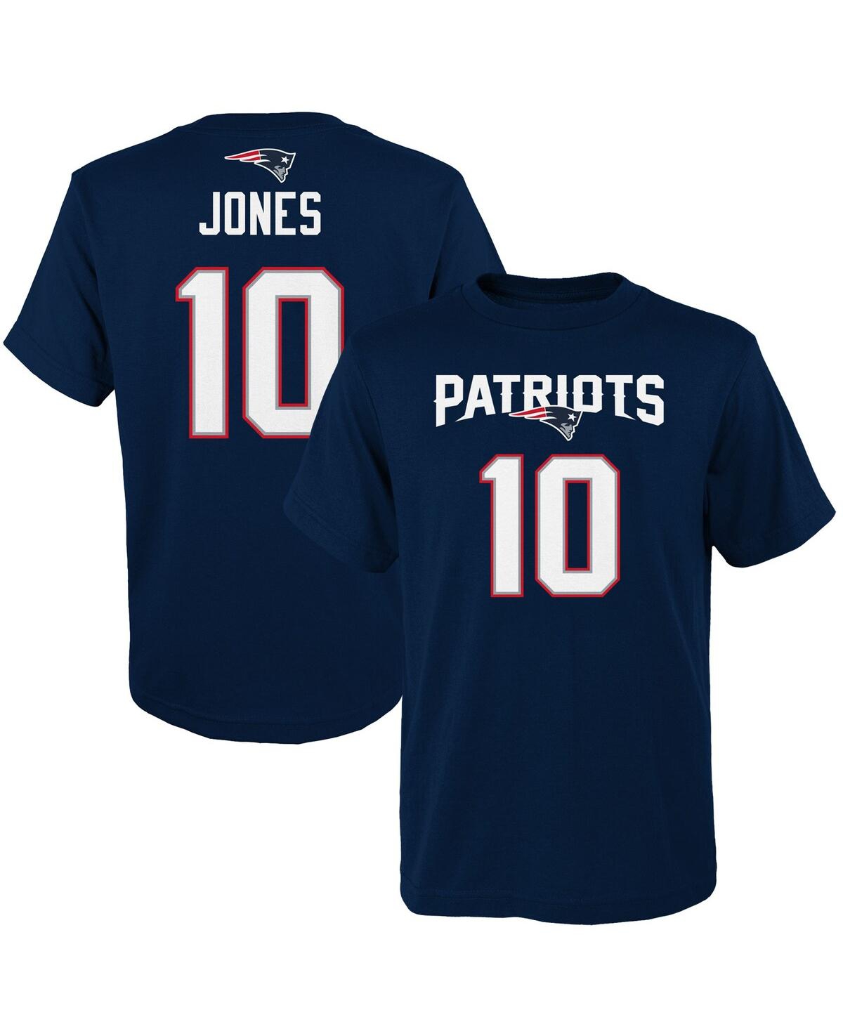 Shop Outerstuff Big Boys Mac Jones Navy New England Patriots Mainliner Name And Number T-shirt