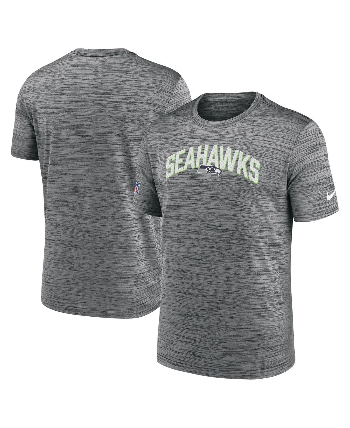 Shop Nike Men's  Gray Seattle Seahawks Velocity Athletic Stack Performance T-shirt
