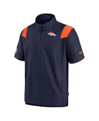 Men's Navy Denver Broncos Coaches Chevron Lockup Pullover Top