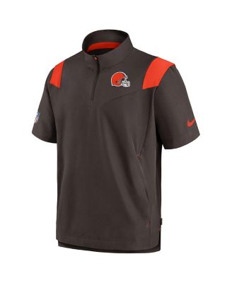 Men's Brown Cleveland Browns Coaches Chevron Lockup Pullover Top