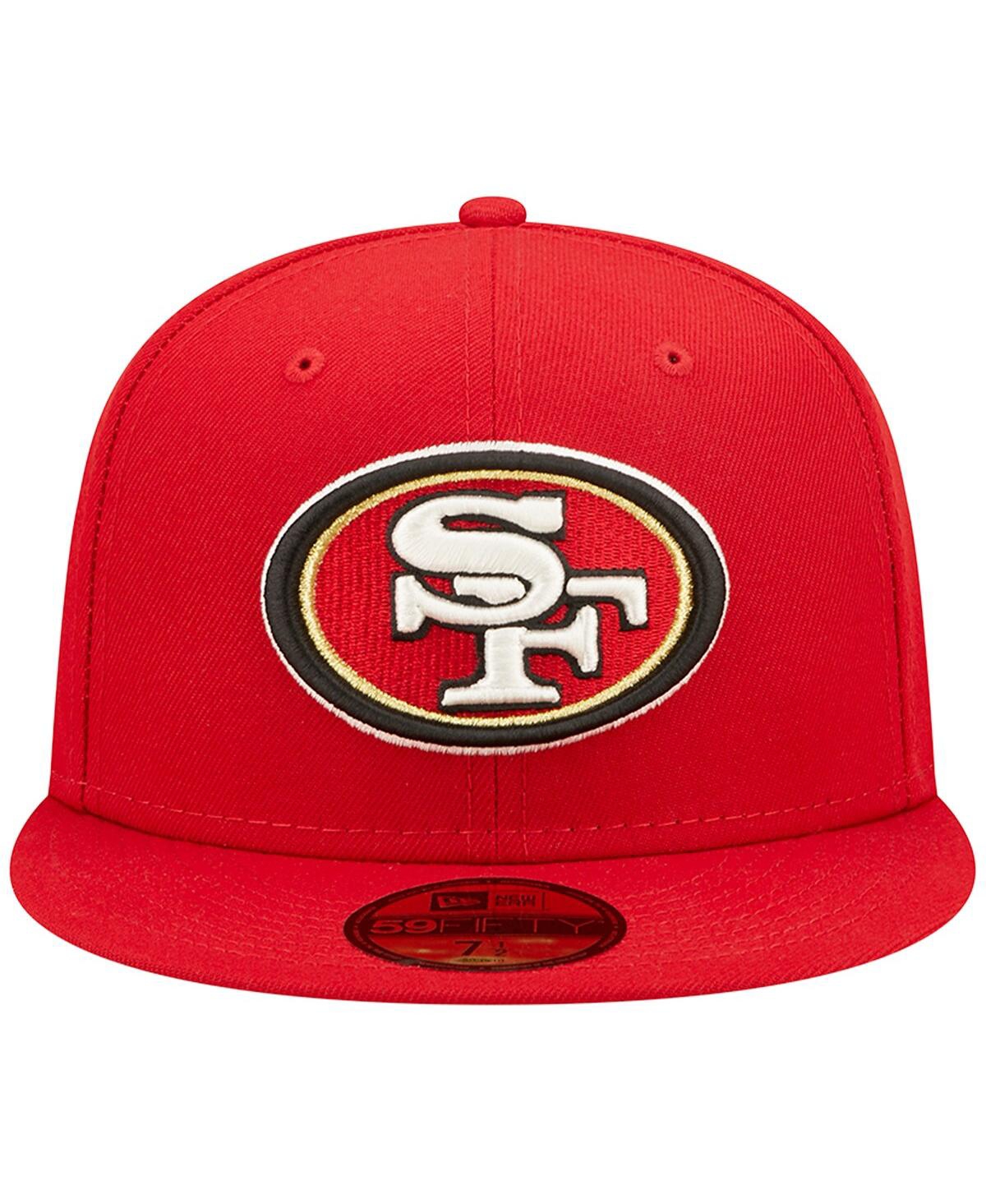 Men's New EraSan Francisco 49ers Super Bowl Xxiv Pop Sweat 59FIFTY Fitted Hat - Scarlet