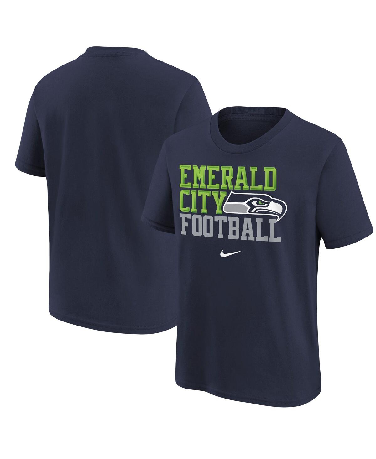 Nike Kids' Big Boys  College Navy Seattle Seahawks Hometown Collection T-shirt