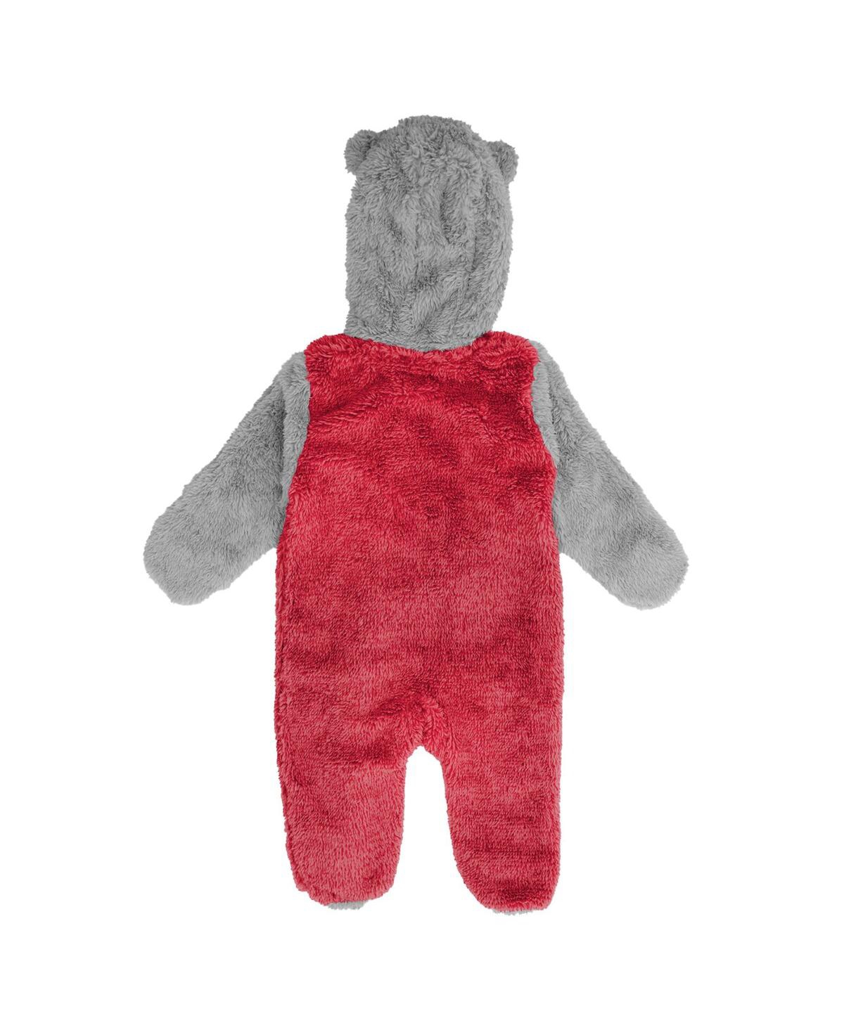 Newborn and Infant Boys and Girls Gray San Francisco 49ers Game Nap Teddy Fleece Bunting Full-Zip Sleeper - Gray