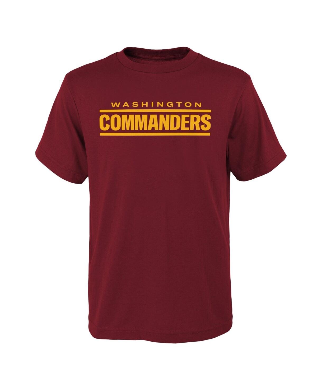 Outerstuff Kids' Big Boys Burgundy Washington Commanders Team Logo T-shirt