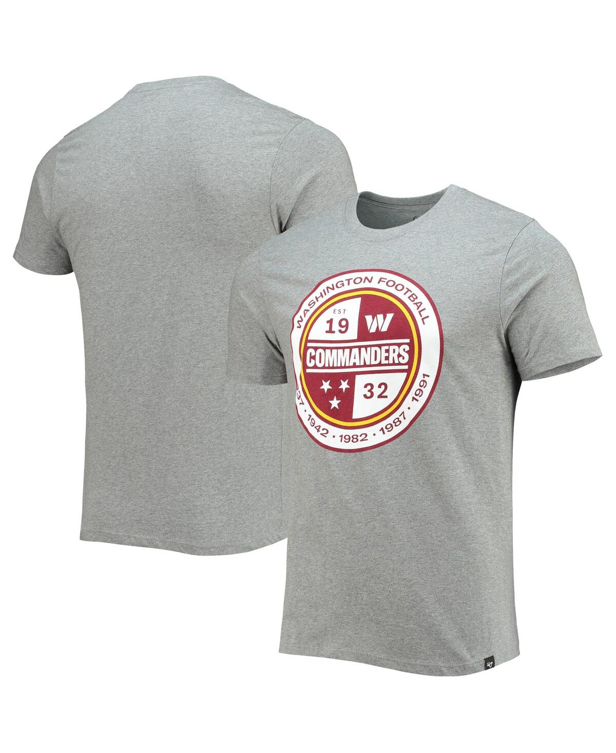 Shop 47 Brand Men's '47 Gray Washington Commanders Imprint Super Rival T-shirt