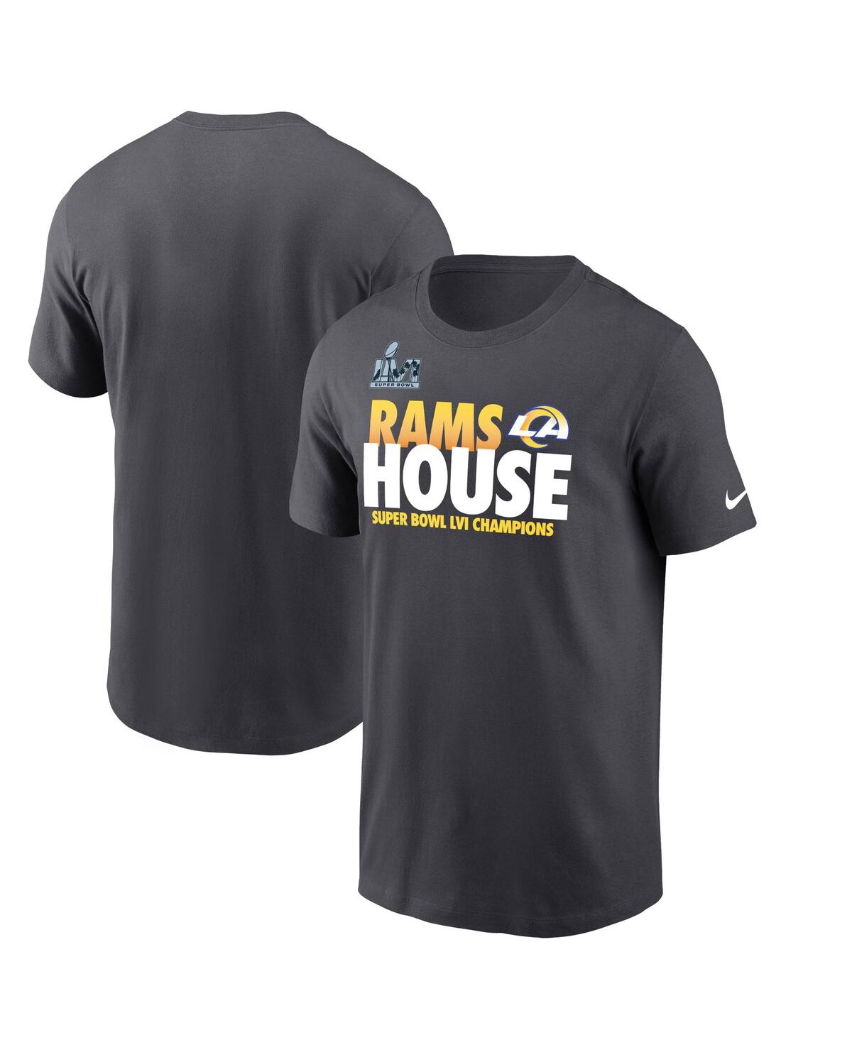 Shop Nike Men's  Anthracite Los Angeles Rams Super Bowl Lvi Champions Alternate Local Pack T-shirt