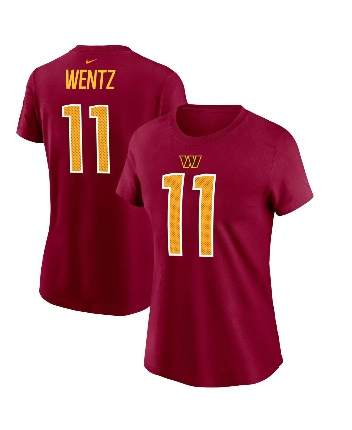 Nike Women's  Carson Wentz Burgundy Washington Commanders Player Name & Number T-shirt
