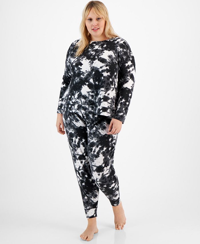 Jenni Plus Size Mix It TieDyed Pajamas Set, Created for Macy's Macy's