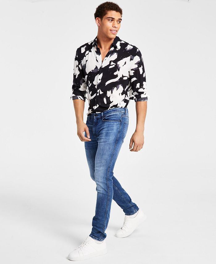 HUGO Men's TaperedFit Stretch Jeans Macy's