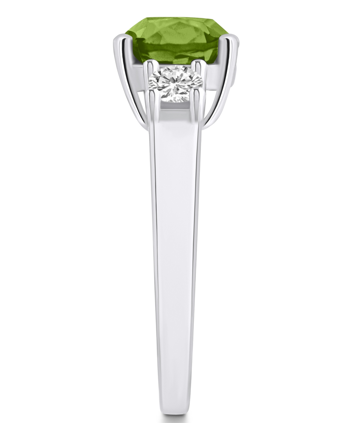 Macy's(2-3/8 ct. t.w.) and Diamond (1/3 ct. t.w.) Ring in 14K White Gold - Peridot