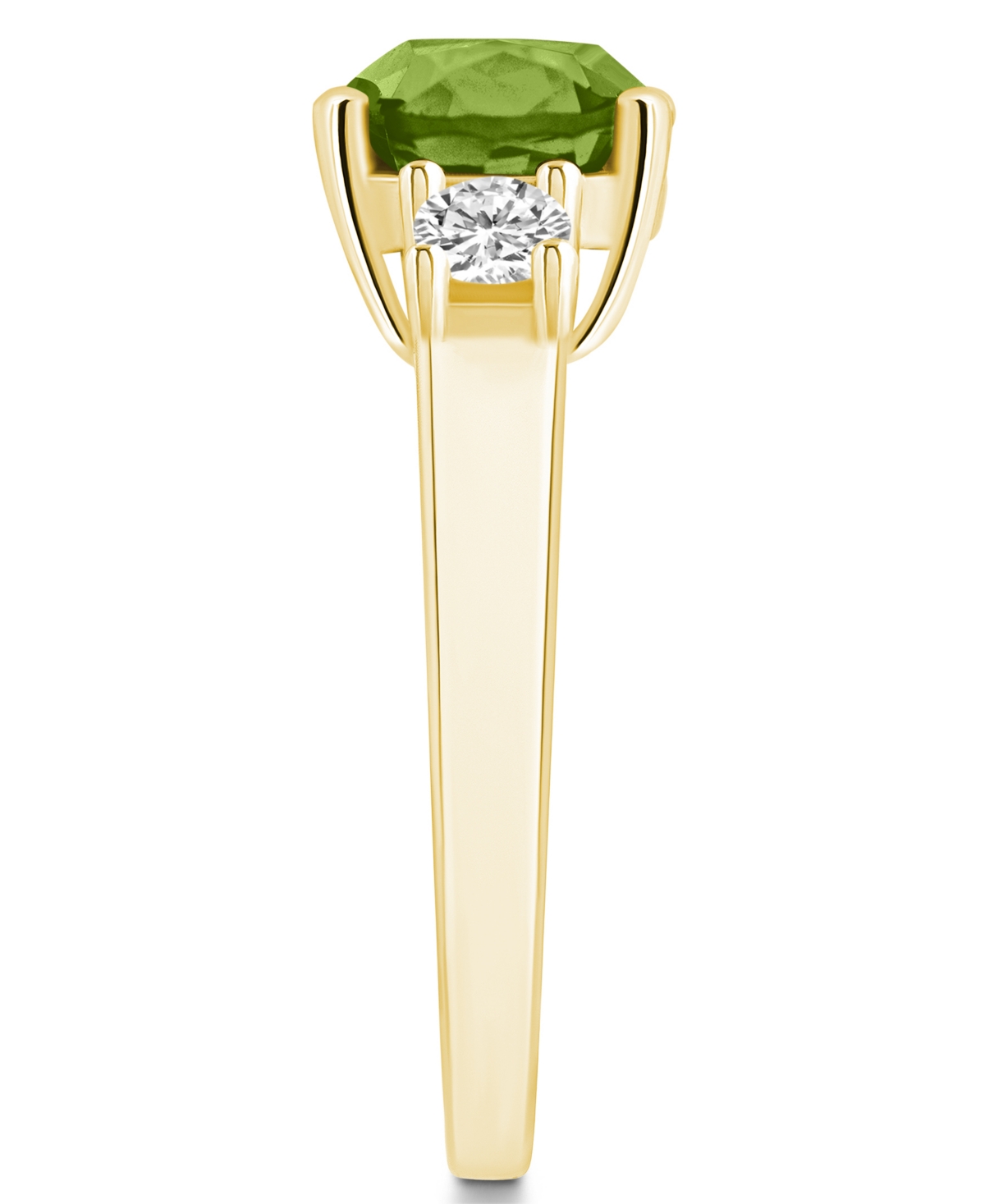 Macy's(2-3/8 ct. t.w.) and Diamond (1/3 ct. t.w.) Ring in 14K Yellow Gold - Peridot