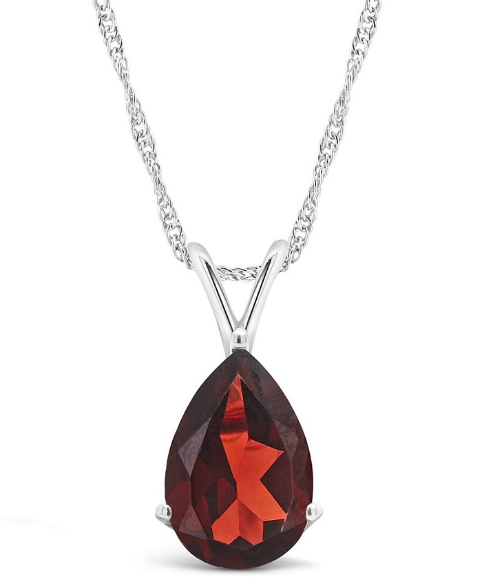 Macys garnet store necklace