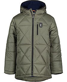 Big Boys Diagonal Quilted Puffer Jacket