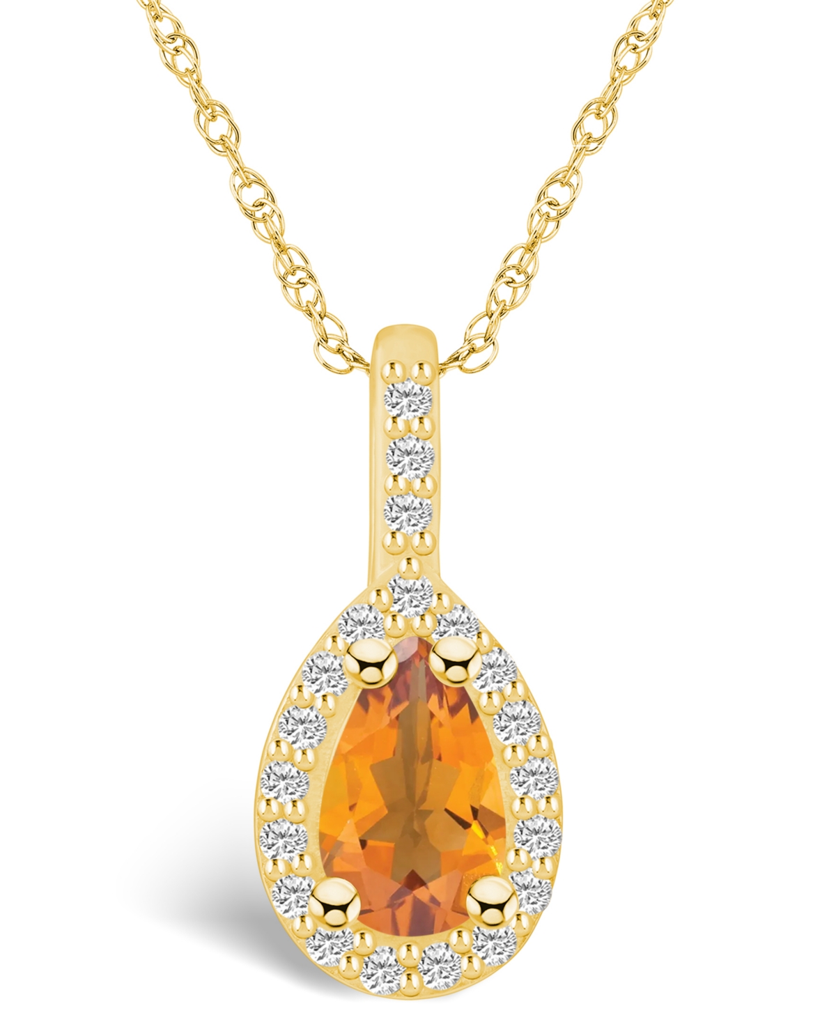 Bezel Gemstone Round Pendant Necklace - Gold Plated Chain - Turquoise  (16-24).