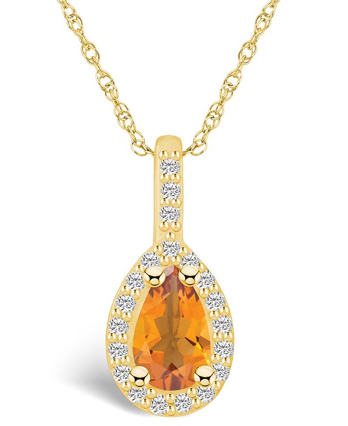 Macys shop citrine necklace