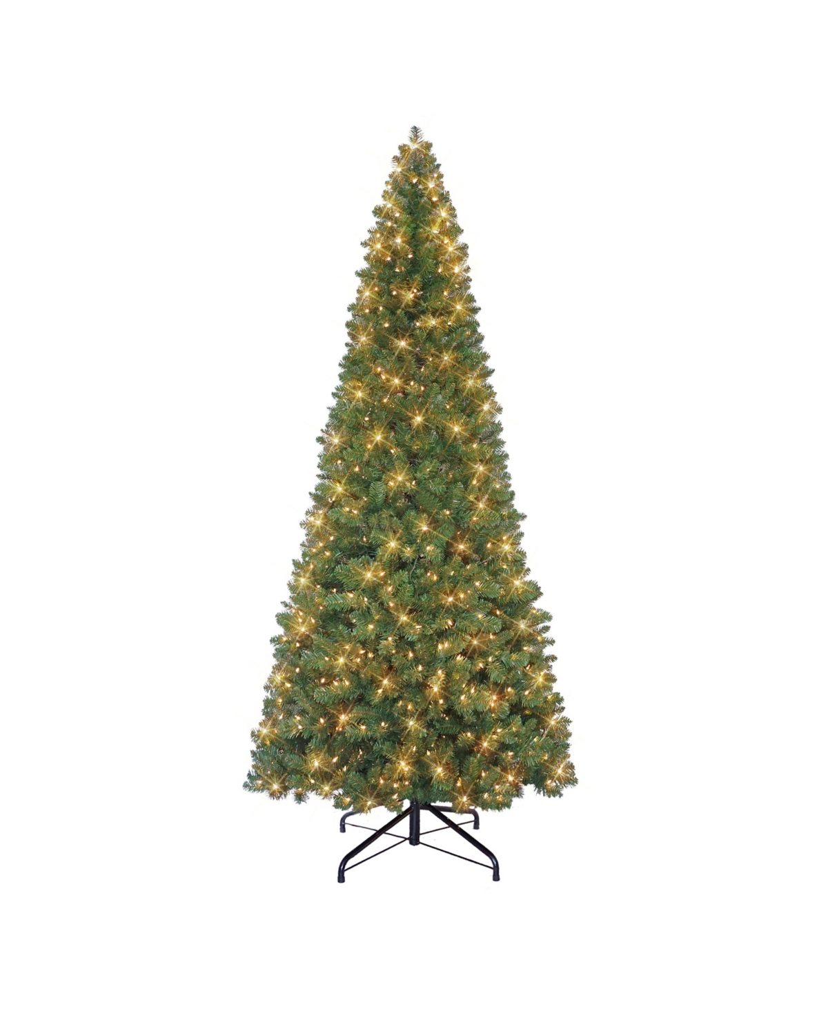 Puleo 9' Pre-lit Virginia Pine Tree With 700 Underwriters Laboratories Clear Incandescent Lights, 1588 Tip In Green