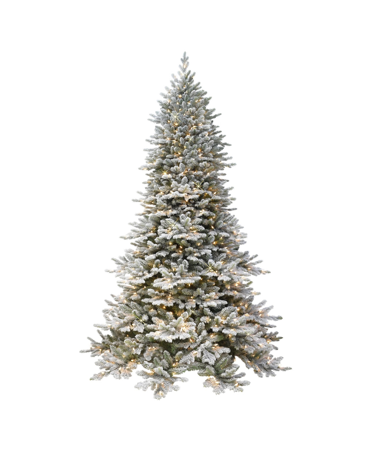 Puleo 6.5' Pre-lit Flocked Royal Majestic Douglas Fir Downswept Tree With 500 Underwriters Laboratories Cl In Green