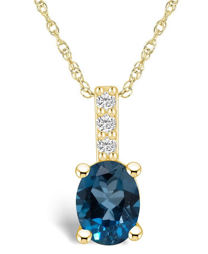 Macy's blue top topaz necklace