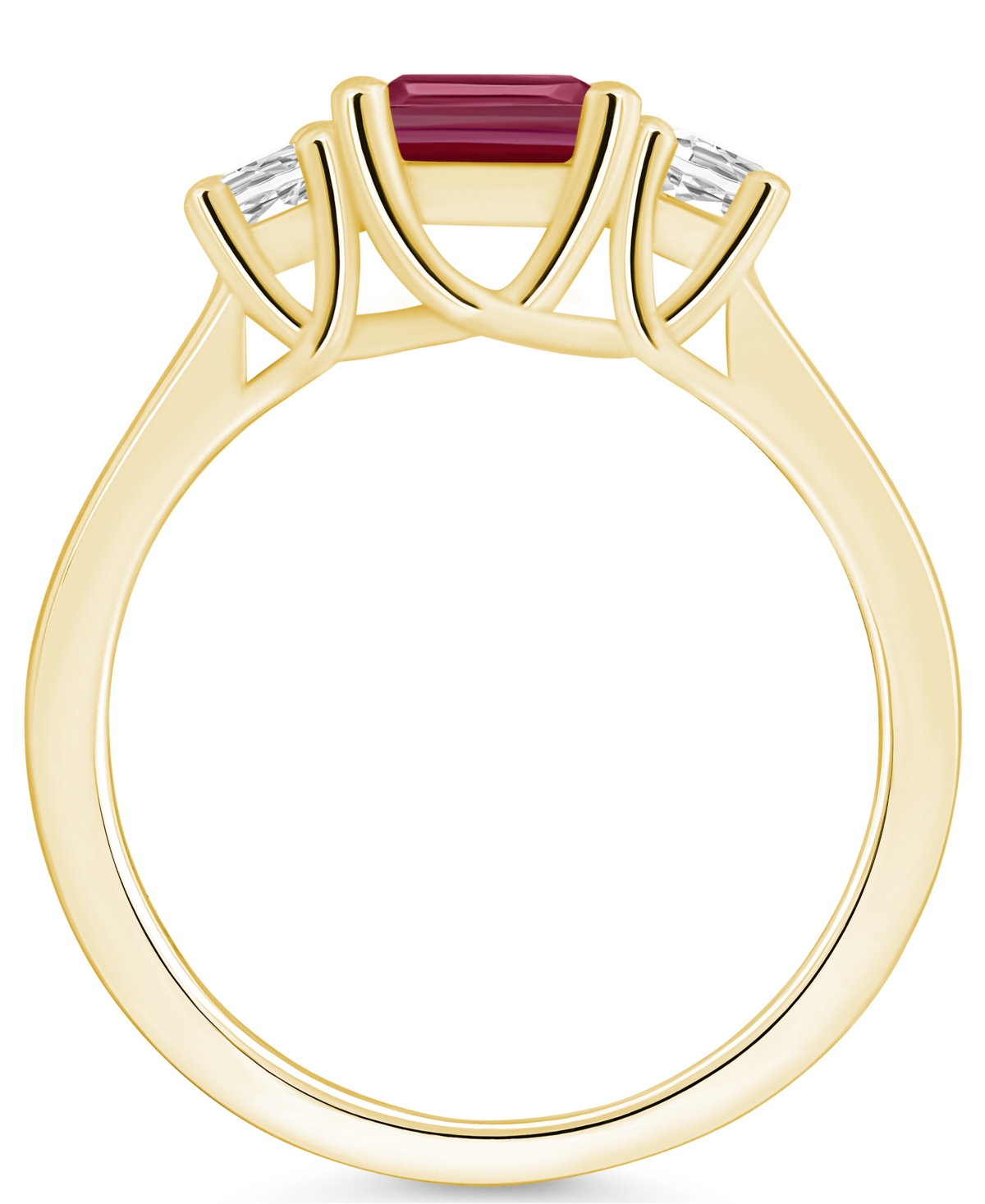 Macy'sand Diamond Ring (2 ct.t.w and 1/4 ct.t.w) 14K Yellow Gold - Garnet
