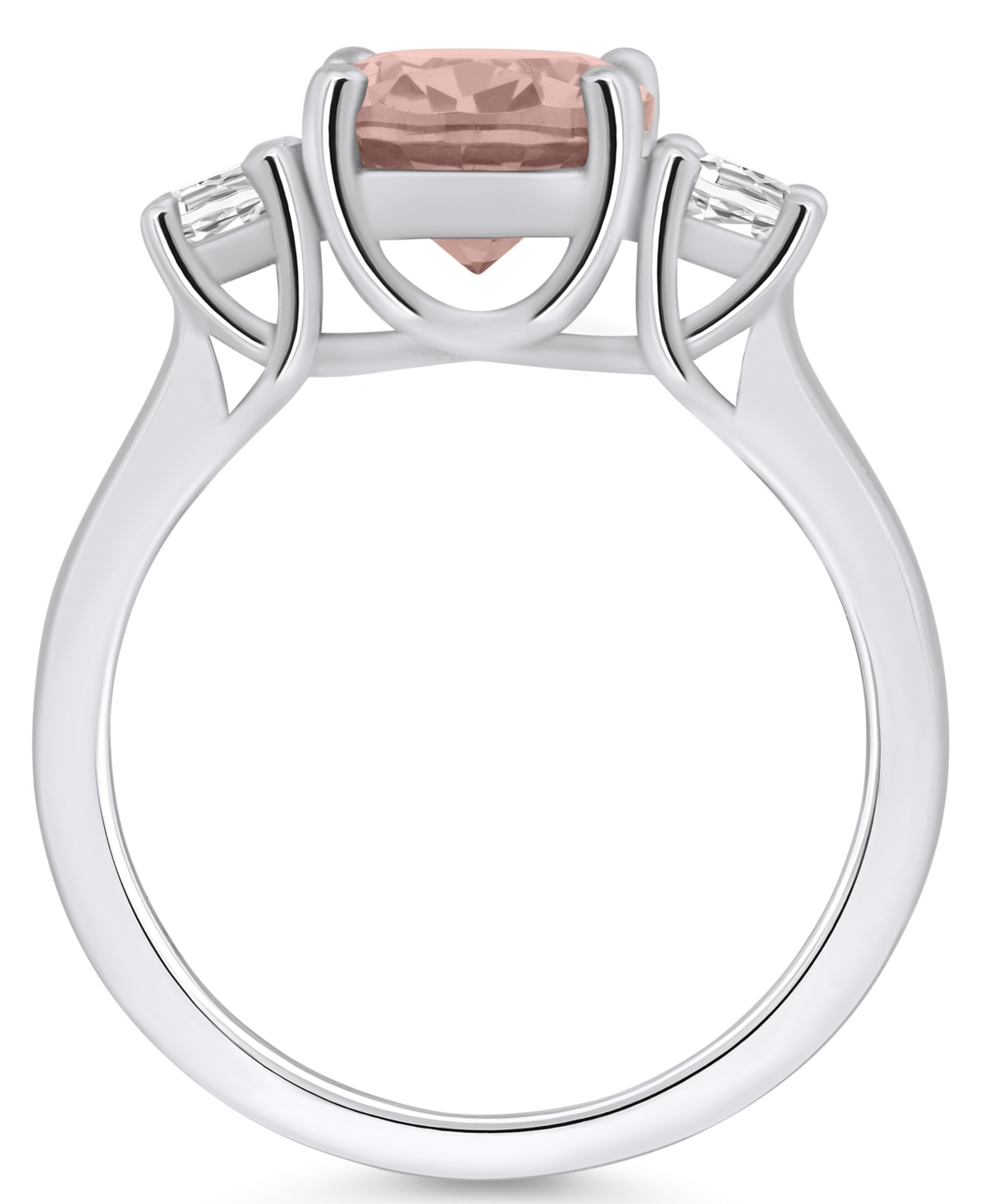 Macy'sand Diamond Ring (2-1/2 ct.t.w and 1/3 ct.t.w) 14K White Gold - Morganite