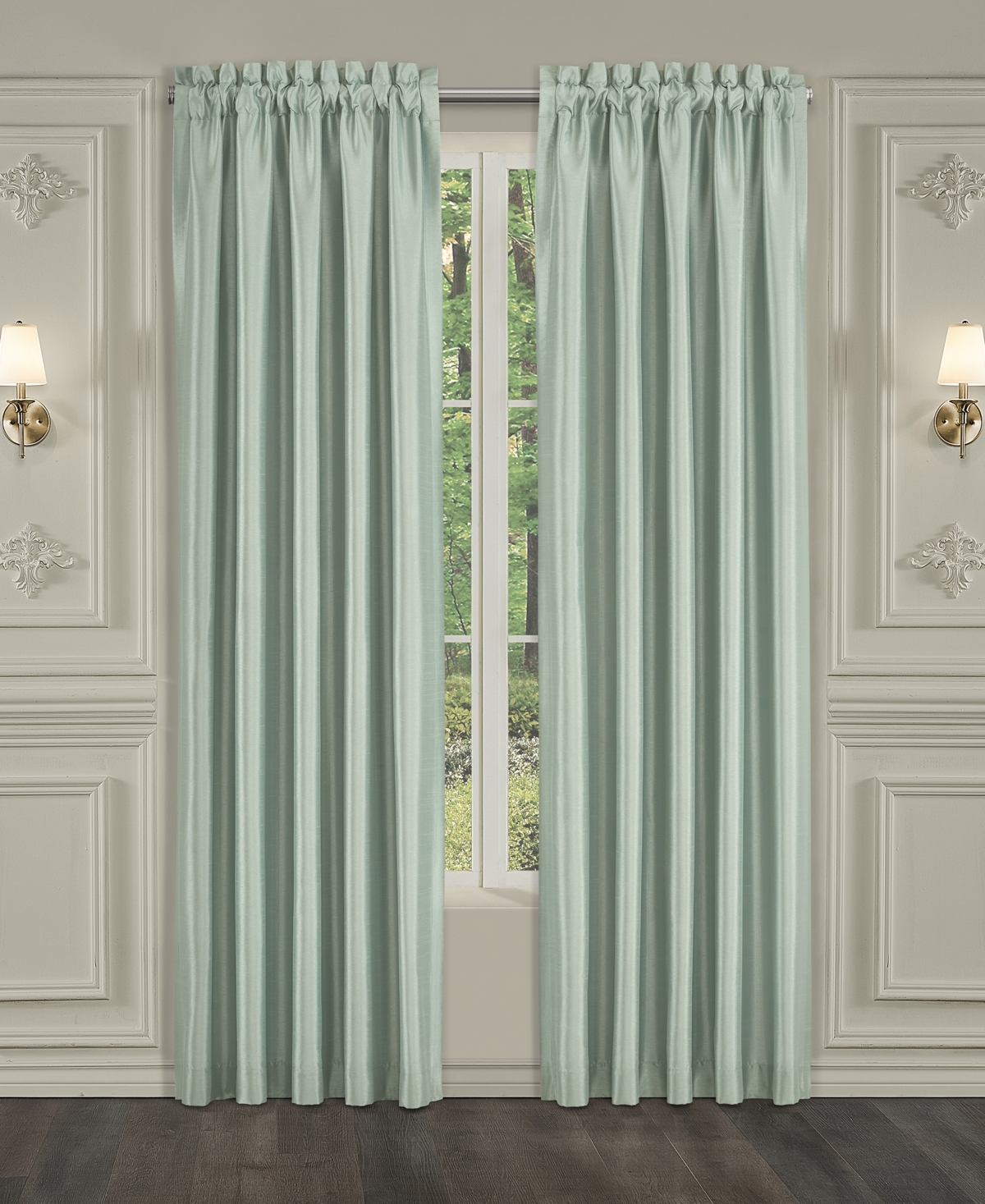 Royal Court Closeout!  Spring Garden Window Panel Pair, 84" X 41" In Spa