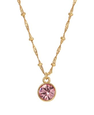 2028 14k Gold-Plated Pink Charming Pendant Necklaces - Macy's