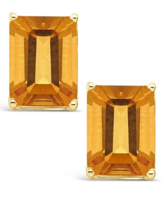 Citrine (3-1/5 ct. t.w.) Stud Earrings in 14K Yellow Gold