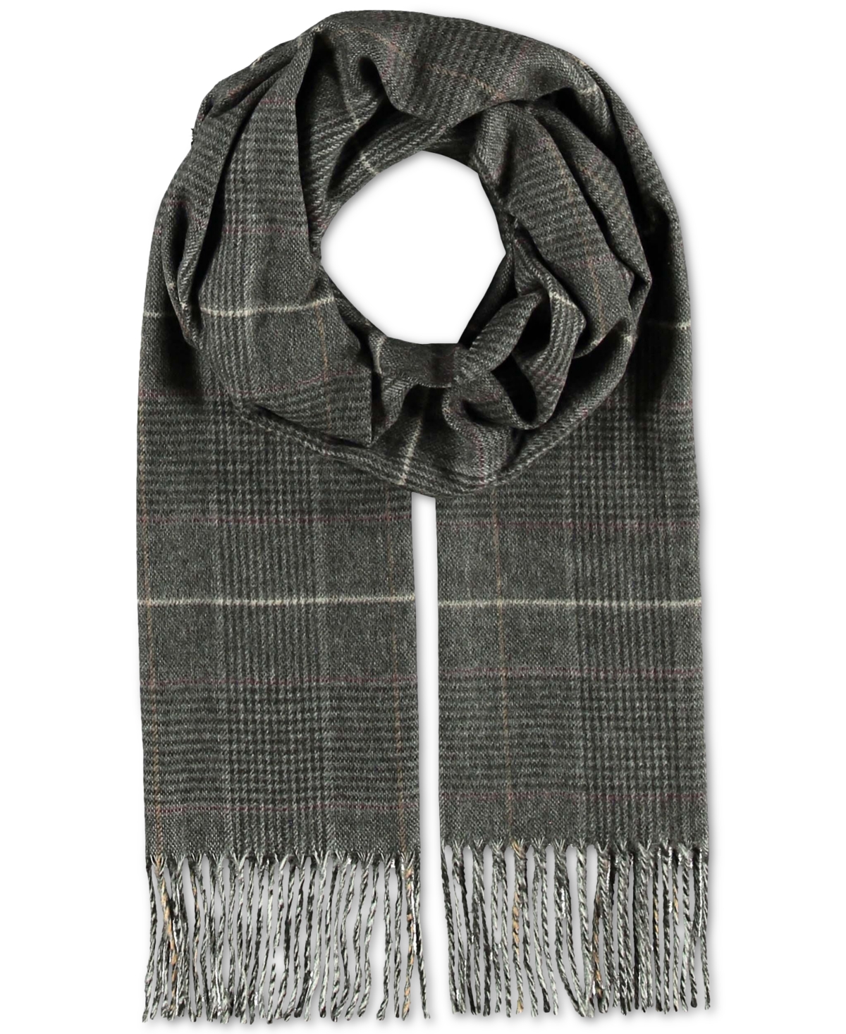 Men's Prince of Wales Plaid Scarf - Grey