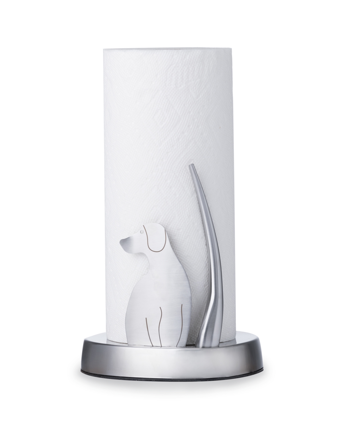 Woof Small Size Paper Towel Holder - Silver-Tone
