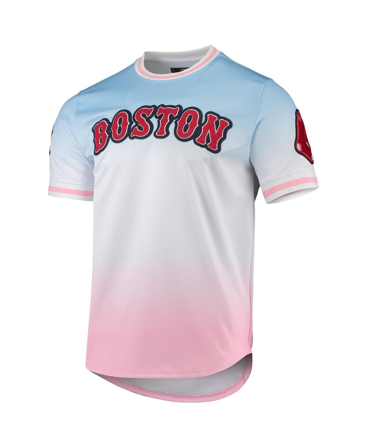 Shop Pro Standard Men's  Blue, Pink Boston Red Sox Ombre T-shirt In Blue,pink