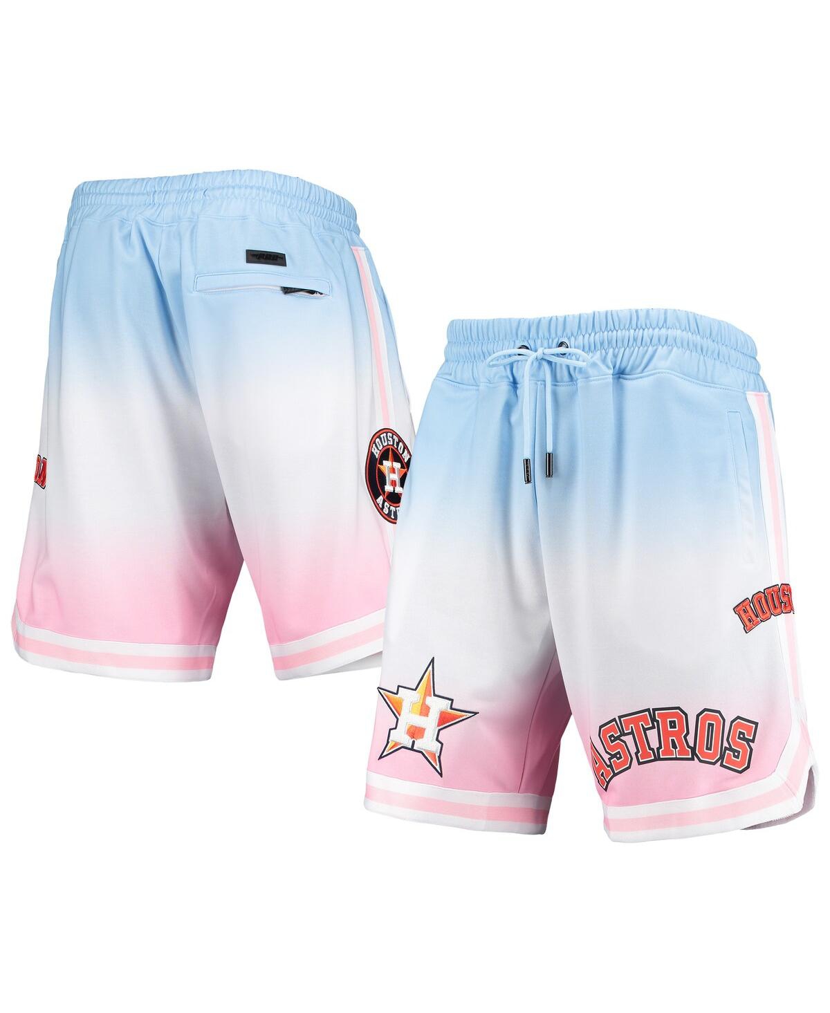 Pro Standard Men's  Blue, Pink Houston Astros Team Logo Pro Ombre Shorts In Blue,pink