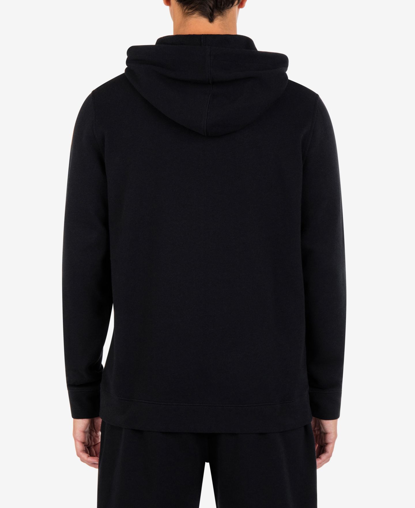 Мужское худи Hurley Icon Chest Logo Full Zip Hooded, цвет: Чёрный — фото 2
