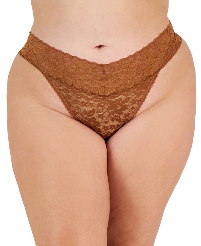 I.N.C. International Concepts Plus Size Lace Thong Underwear Lingerie,  Created for Macy's - Macy's