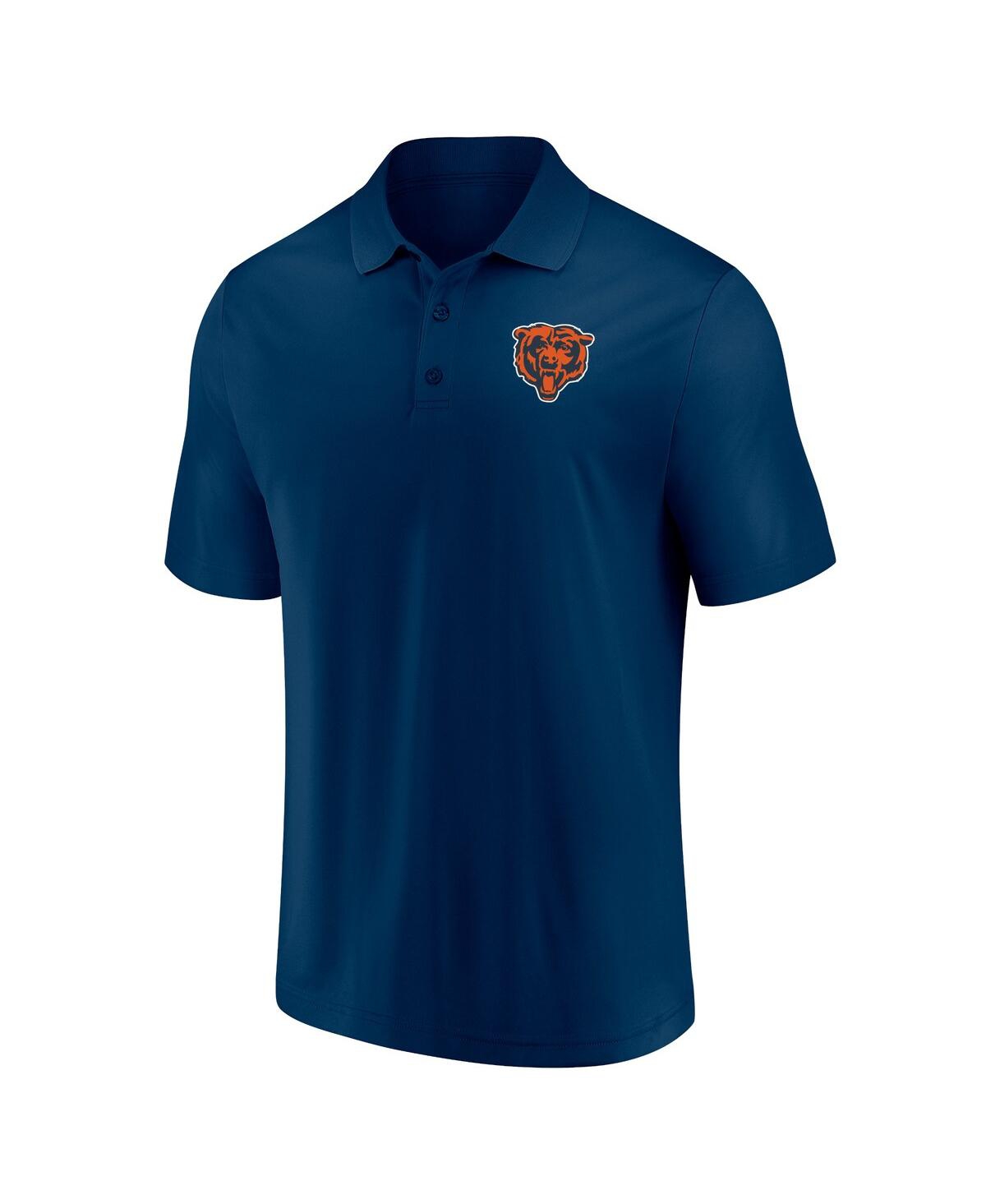 Shop Fanatics Men's  Navy And Orange Chicago Bears Home And Away 2-pack Polo Shirt Set In Navy,orange