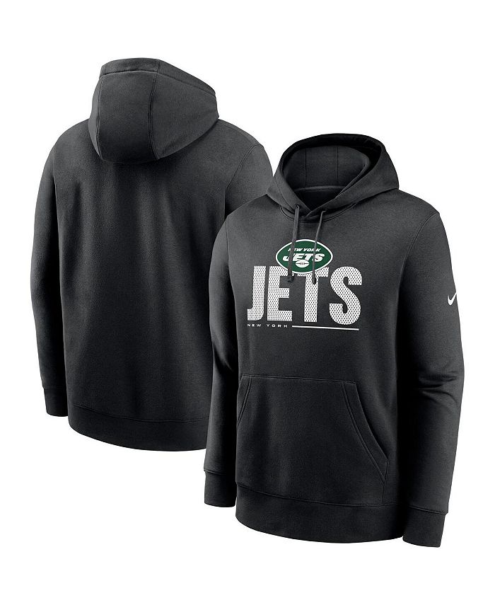 New York Jets Nike Club Fleece Pullover Hoodie - Black