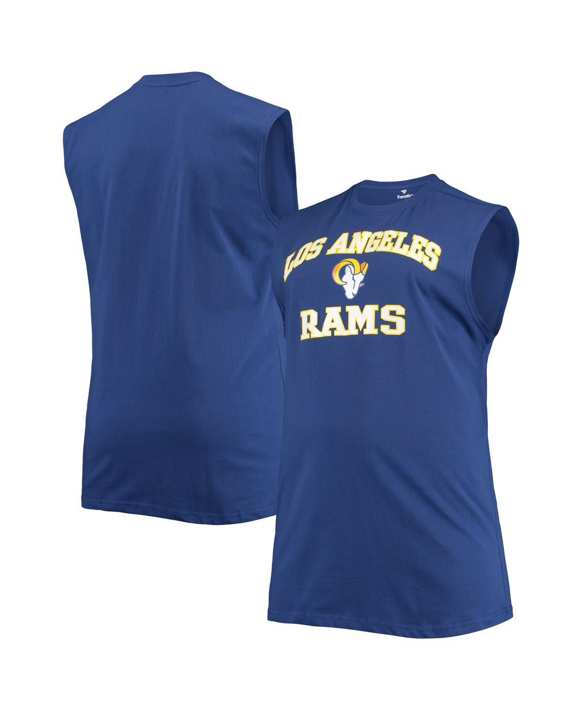 Shop Profile Men's Royal Los Angeles Rams Big And Tall Muscle Tank Top