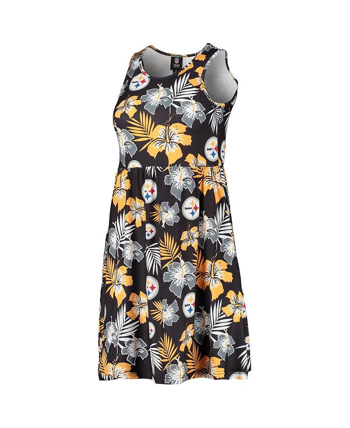 FOCO Women's Black Pittsburgh Steelers Floral Sundress Macy's