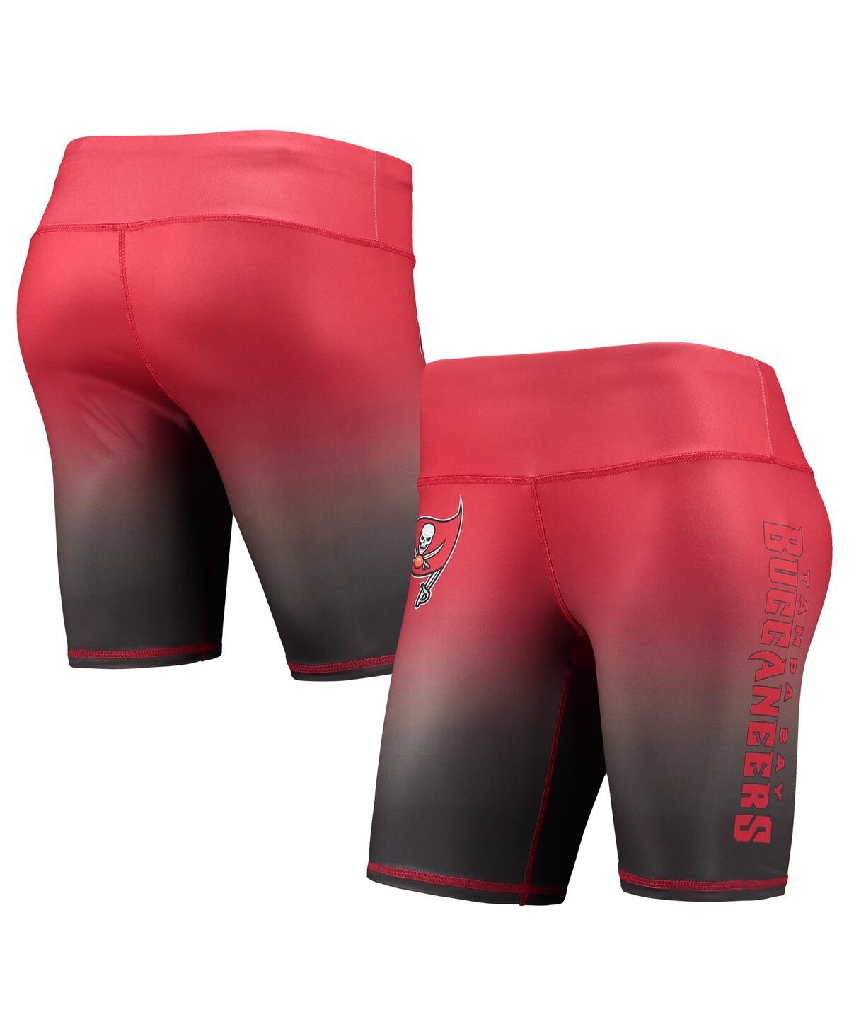 Women's Foco Red Tampa Bay Buccaneers Gradient Biker Shorts - Red