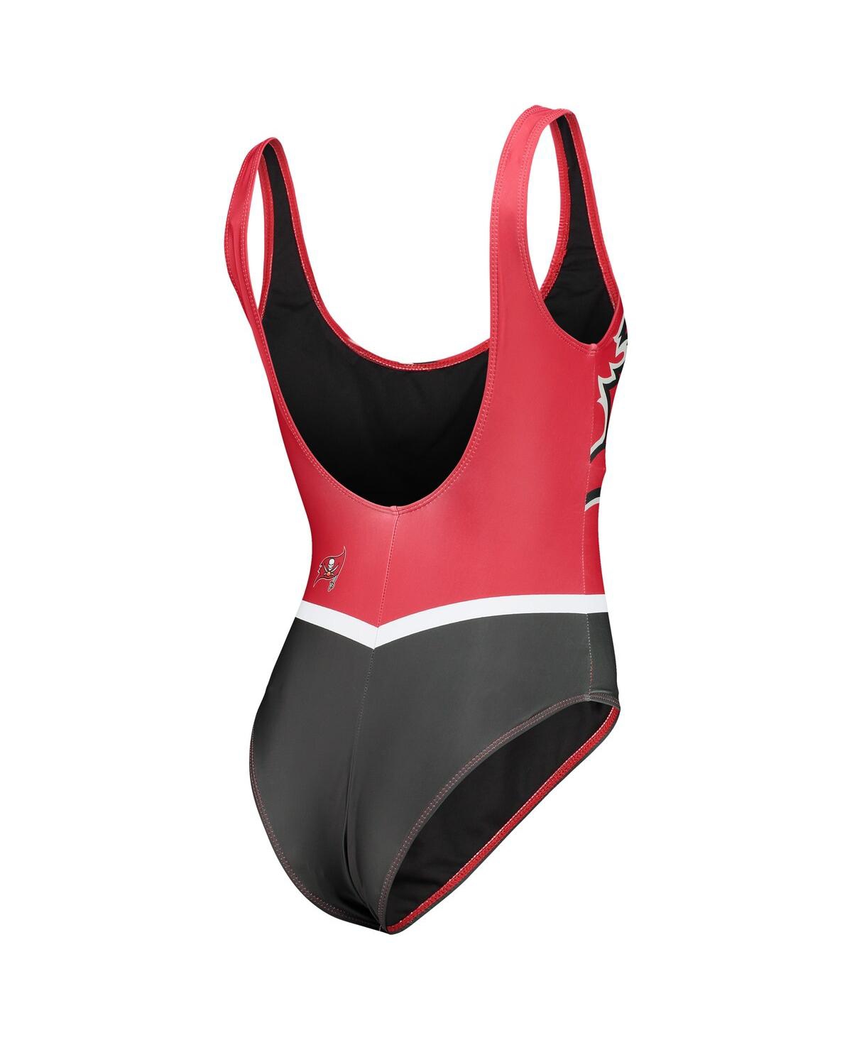Shop Foco Women's  Red Tampa Bay Buccaneers Team One-piece Swimsuit