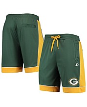 Men's NFL x Staple Gold Green Bay Packers Throwback Vintage Wash Fleece  Shorts 