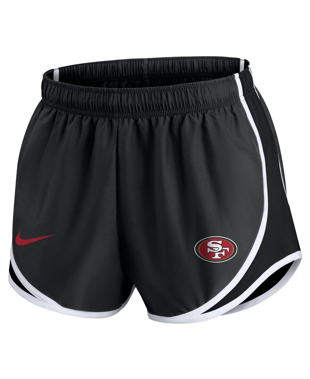 Shop Nike Women's  Charcoal San Francisco 49ers Plus Size Logo Performance Tempo Shorts
