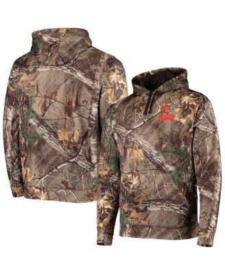 Men's Realtree Camo Cleveland Browns Circle Champion Tech Fleece Pullover Hoodie