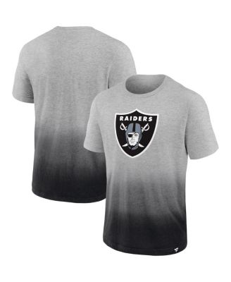 Men's Heathered Gray, Black Las Vegas Raiders Team Ombre T-shirt